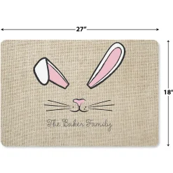 Bunny Face Personalized Doormat