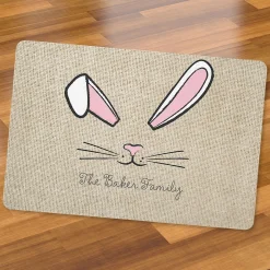 Bunny Face Personalized Doormat