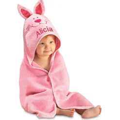 Bunny Hooded Animal Personalized Towel