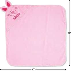 Bunny Hooded Animal Personalized Towel
