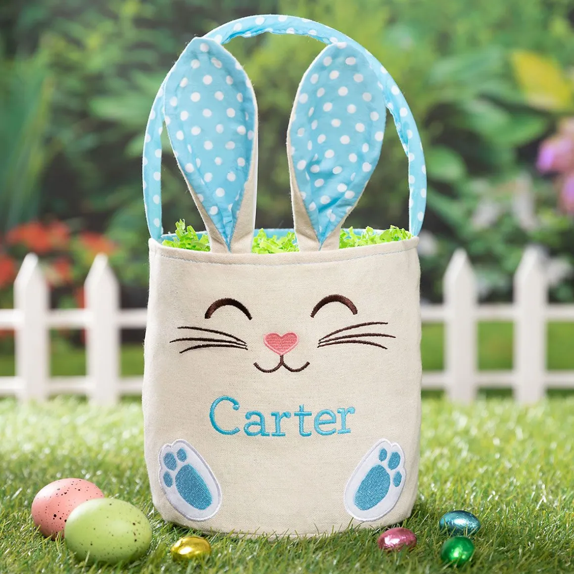 Bunny with Ears Personalized Easter Basket