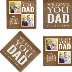 Burlap Photo Coasters