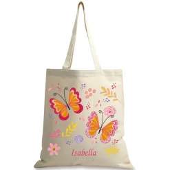 Butterflies Personalized Canvas Tote