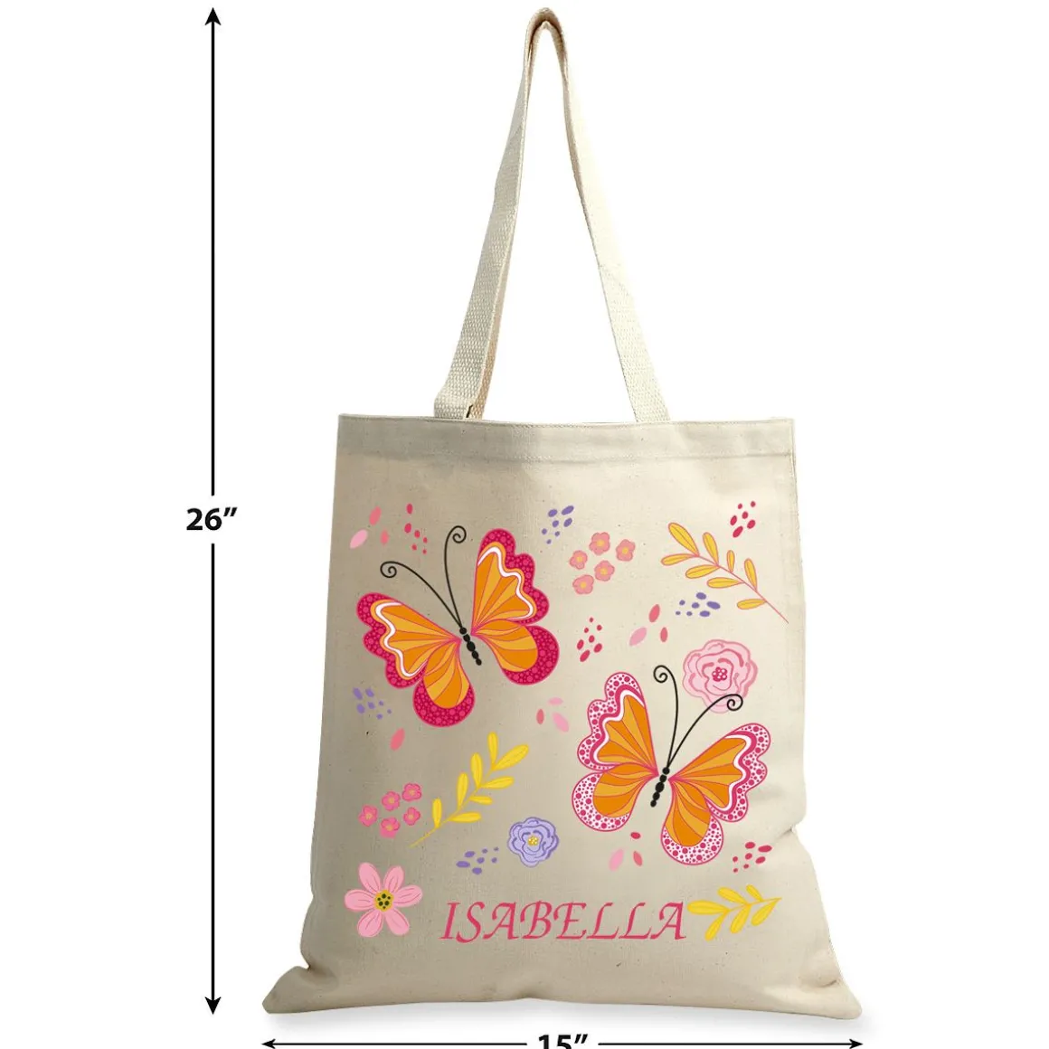 Butterflies Personalized Canvas Tote