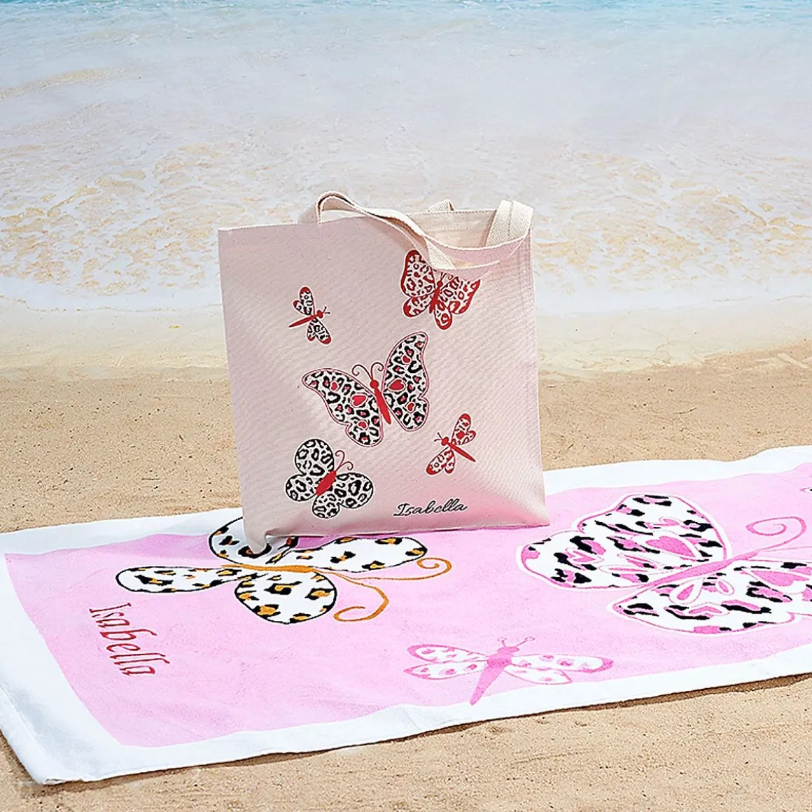 Butterfly Leopard Personalized Canvas Tote