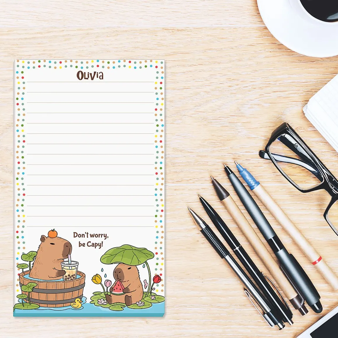Capybara Personalized Notepad