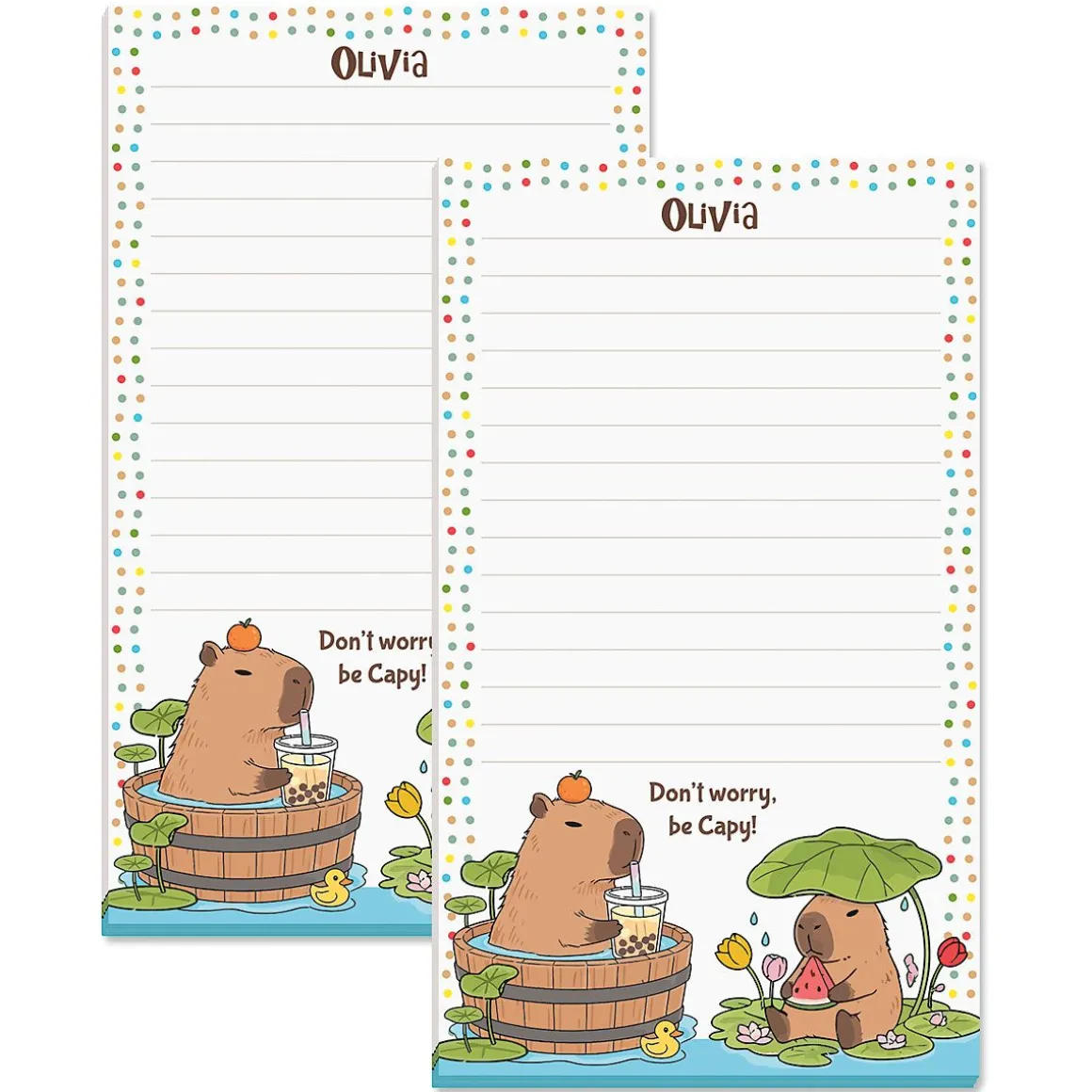 Capybara Personalized Notepad