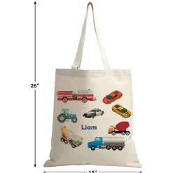 Cars Personalized Canvas Tote