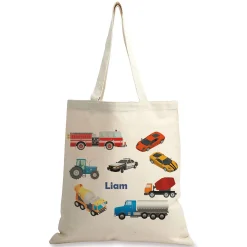 Cars Personalized Canvas Tote