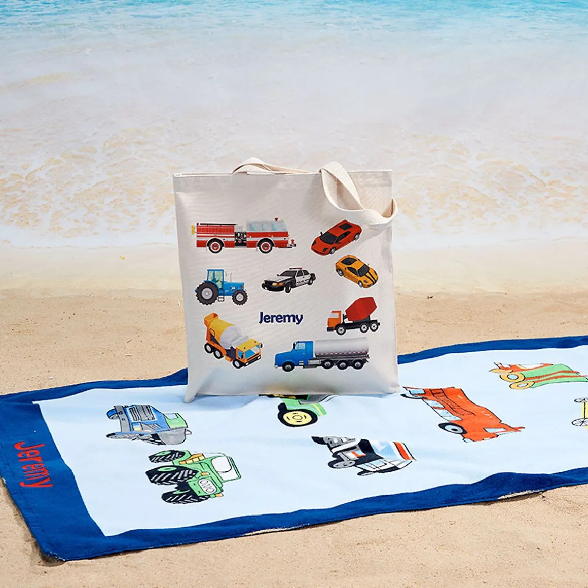 Cars Personalized Canvas Tote