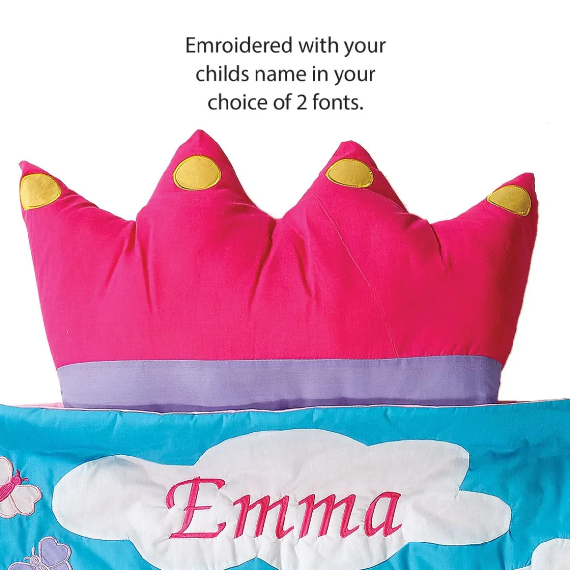 Castle Personalized Sleeping Bag with Detachable Pillow