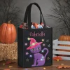Cat Halloween Light-up Personalized Tote Bag