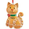 Cat Personalized Gingerbread Ornament
