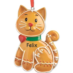 Cat Personalized Gingerbread Ornament