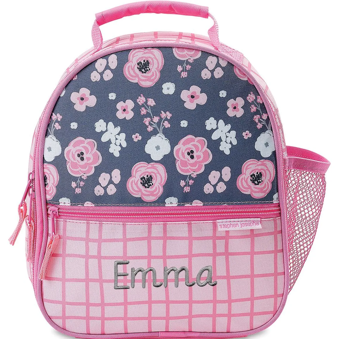 Charcoal Flower Personalized Lunch Tote by Stephen Joseph®