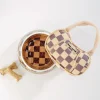 Checkered Chewy Vuiton Handbag Pet Toy