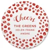 Cheers Watercolor Personalized Ornament Circle
