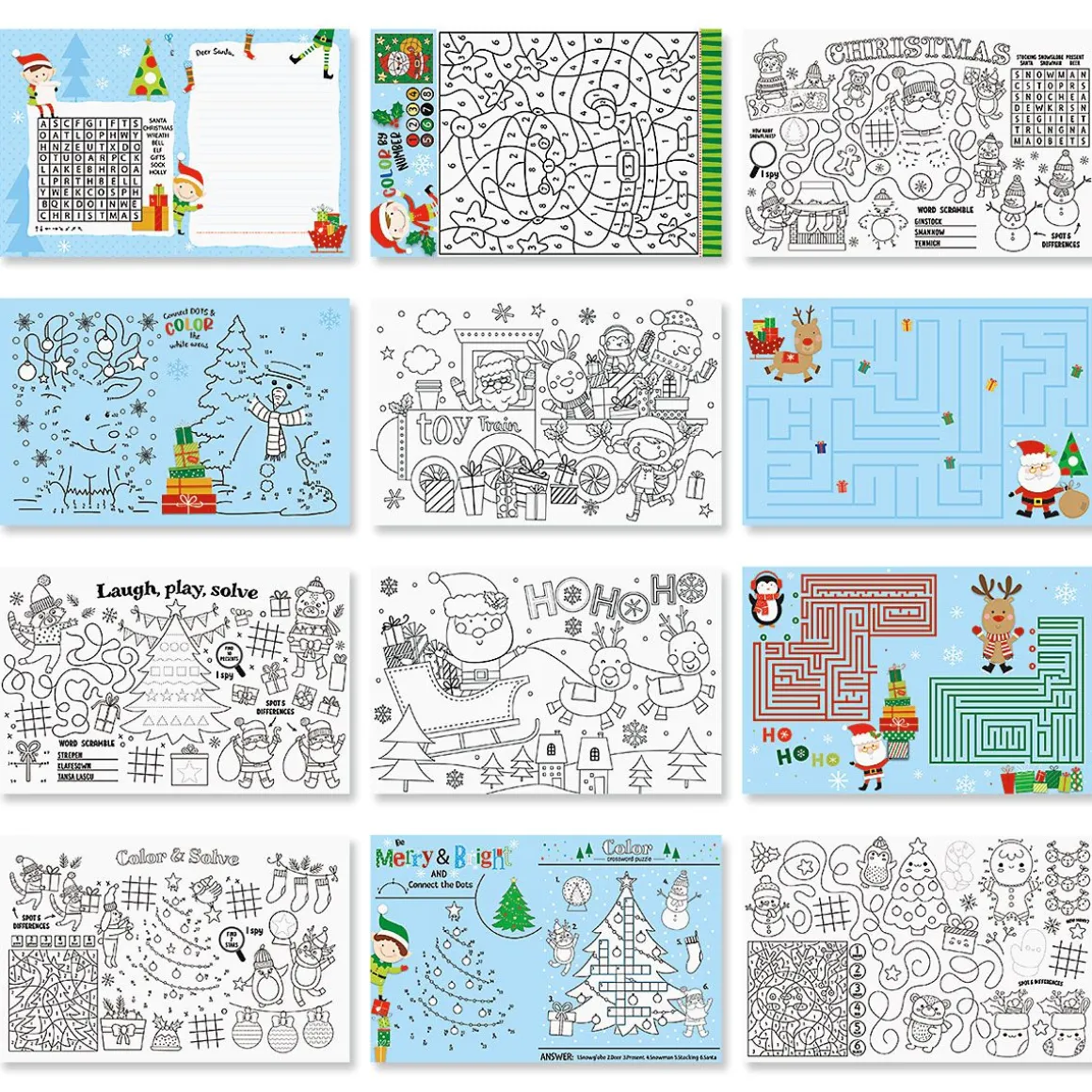 Christmas Activity Placemat Pad