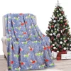 Christmas Dog Plush Throw