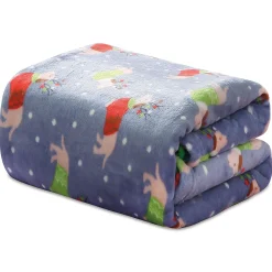 Christmas Dog Plush Throw