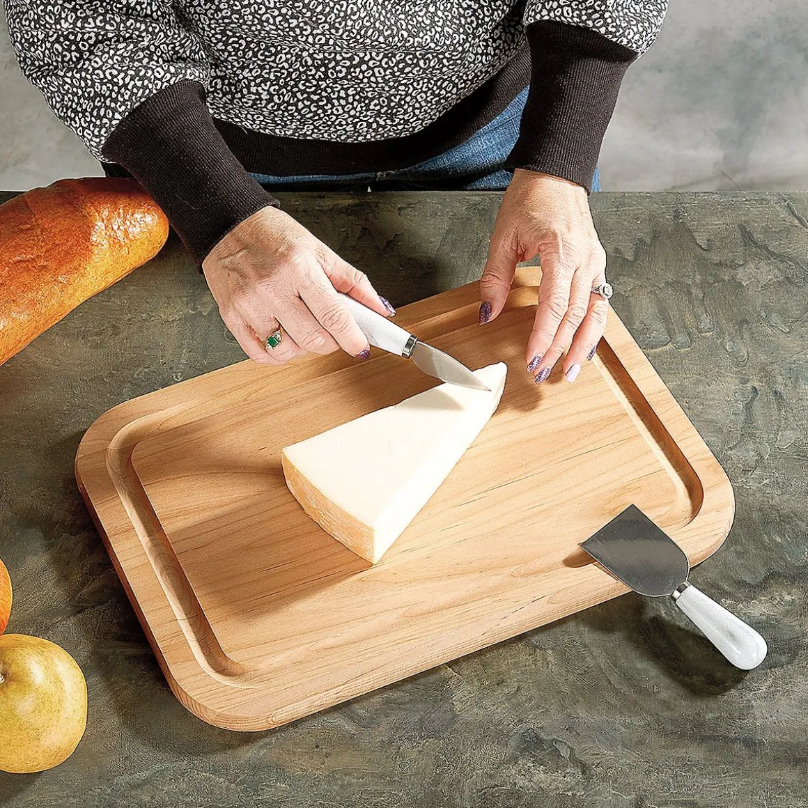 Christmas Forest Personalized Wood Cutting Board
