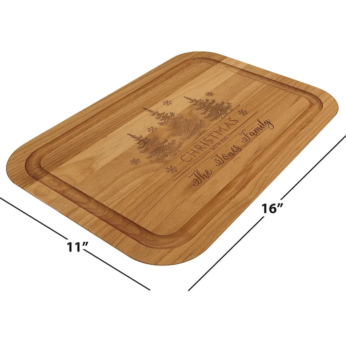 Christmas Forest Personalized Wood Cutting Board