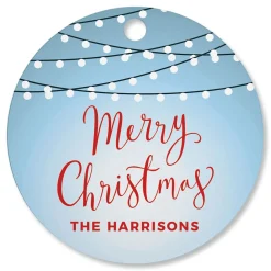 Christmas Lights Personalized Ornament Circle