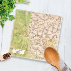 Classic Map Personalized Marble Trivet
