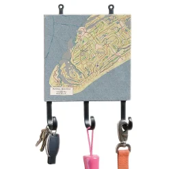 Classic Map Personalized Wall Hooks