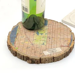 Classic Map Personalized Wood Trivet