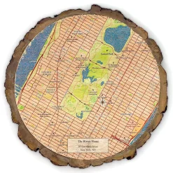 Classic Map Personalized Wood Trivet