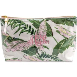 Clear Coated Botanical Cosmetic Personalized Travel Case