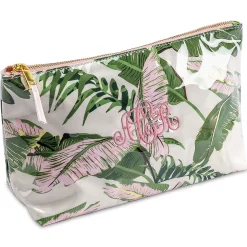 Clear Coated Botanical Cosmetic Personalized Travel Case