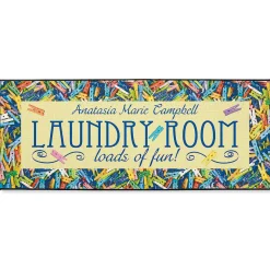 Clothespins Laundry Double-Width Personalized Doormat