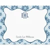 Coastal Damask Personalized Correspondence Cards