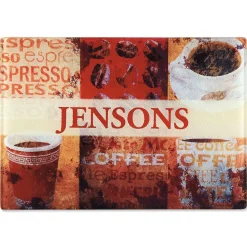 Coffee Personalized Glass Cutting Board