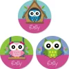 Colorful Owl Personalized Stickers