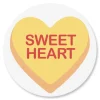 Conversation Heart Rolled Stickers