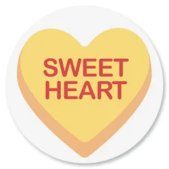 Conversation Heart Rolled Stickers