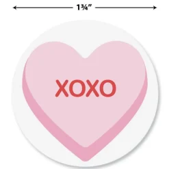 Conversation Heart Rolled Stickers