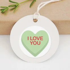 Conversation Heart Rolled Stickers