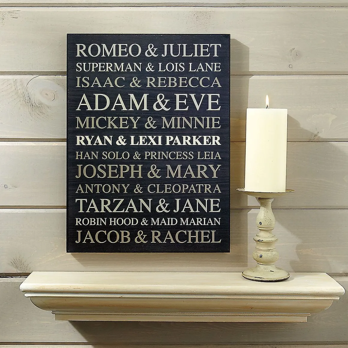 Couples Personalized Wooden Plaque