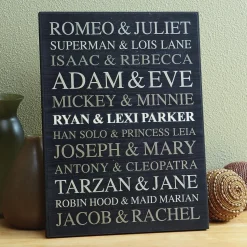 Couples Personalized Wooden Plaque