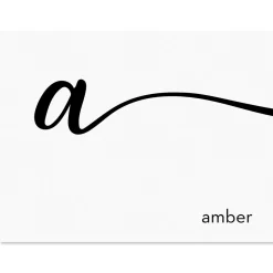 Cursive Initial Personalized Note Cards