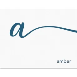 Cursive Initial Personalized Note Cards