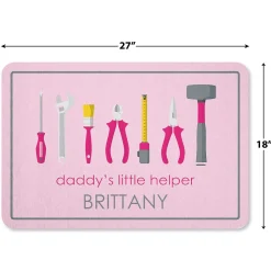 Daddy's Little Girl Helper Garage Personalized Doormat