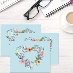 Daisy Wreath Blue Note Cards