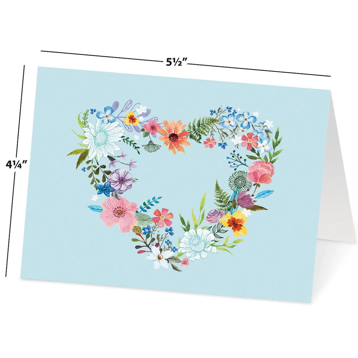 Daisy Wreath Blue Note Cards