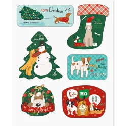 Diecut Christmas Dog Magnets
