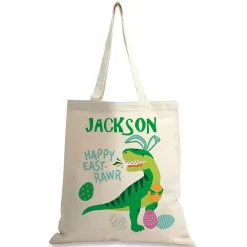 Dino Personalized Canvas Tote